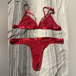 Red Lace Lingerie Set 💌